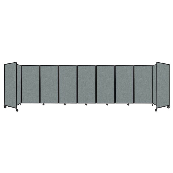 Room Divider 360 Folding Portable Partition 25' x 6' Sea Green Fabric